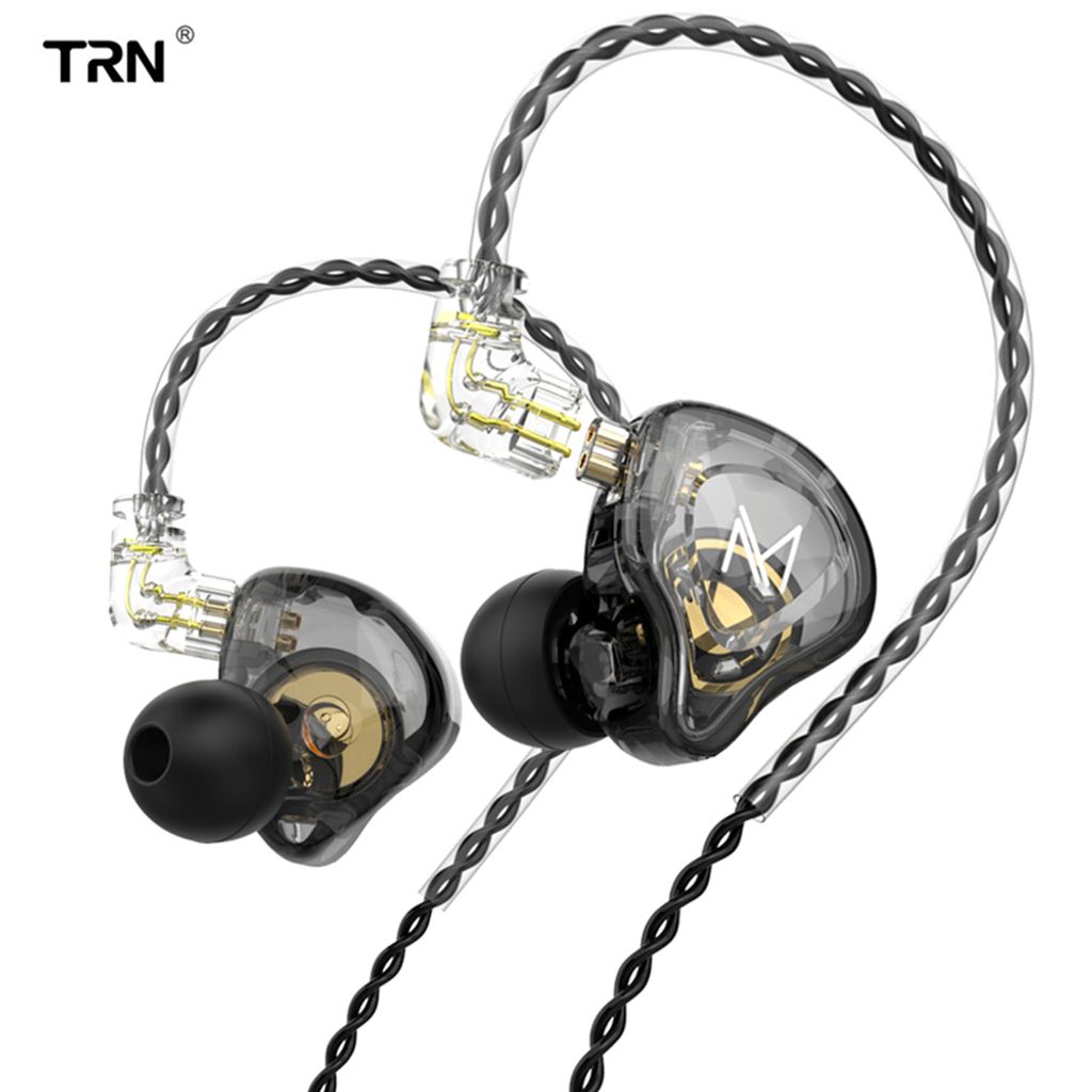 TRN MT1 In-Ear-Monitor-Kopfhoerer, hochklarer Klang, Ohrhoerer mit 10 mm Dual Magnetic Composite Dynamic Driver, Geraeuschunterdrueckung, kabelgebu...