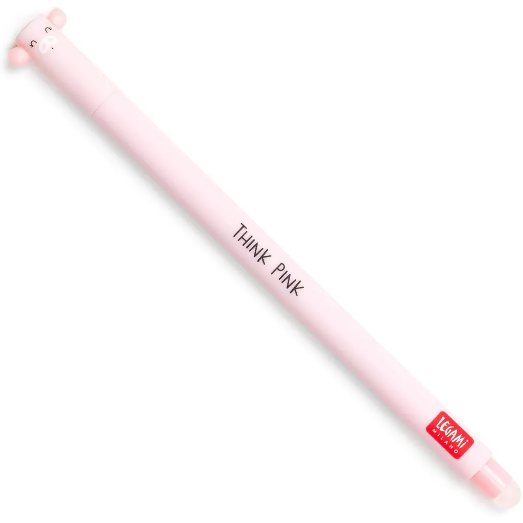 Legami Stylo Gel Effaçable Piggy Petit Cochon Encre Rose Pointe 0,7mm