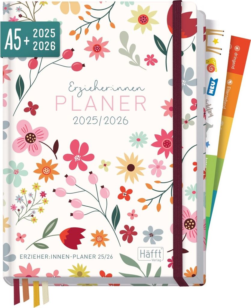 Häfft Erzieher-Planer 2025/2026 / A5+ / Wild Flower Produktbild 