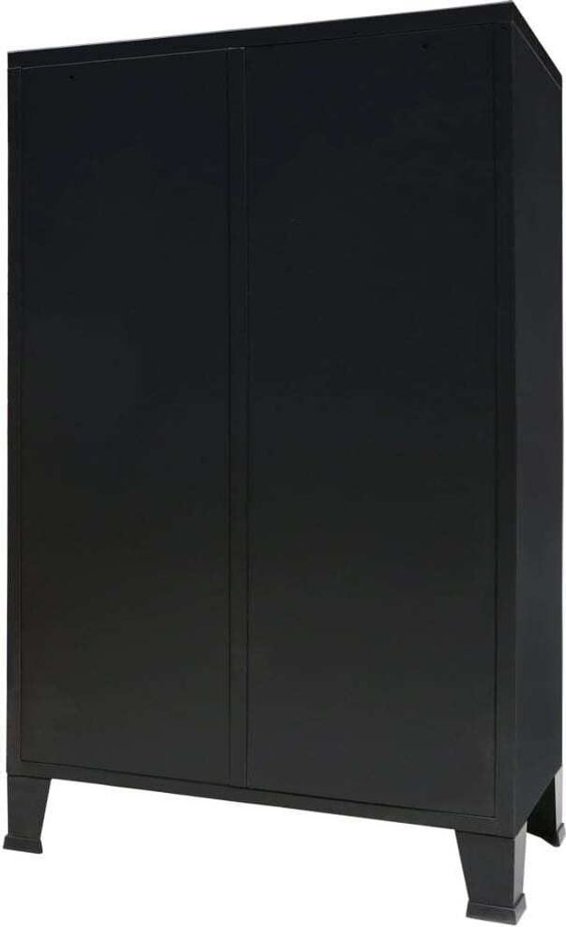 Hochwertigen Möbel Kleiderschränke - Schwarz Kleiderschrank Metall Industrie-Stil 67x35x107cm Schwarz NEU3111845