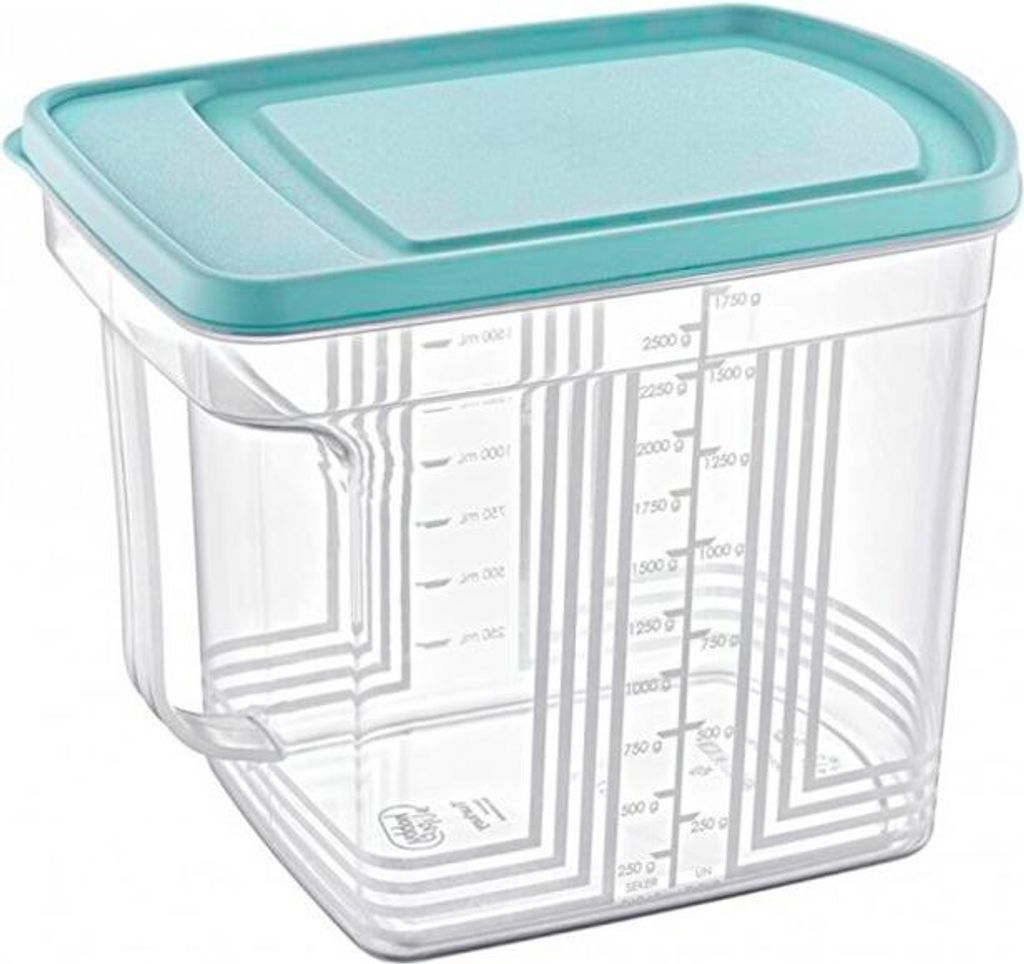 Vorratsbehälter Schüttdose mit Griff (2,5 Liter) - MATRIX - (02 1507) Türkis