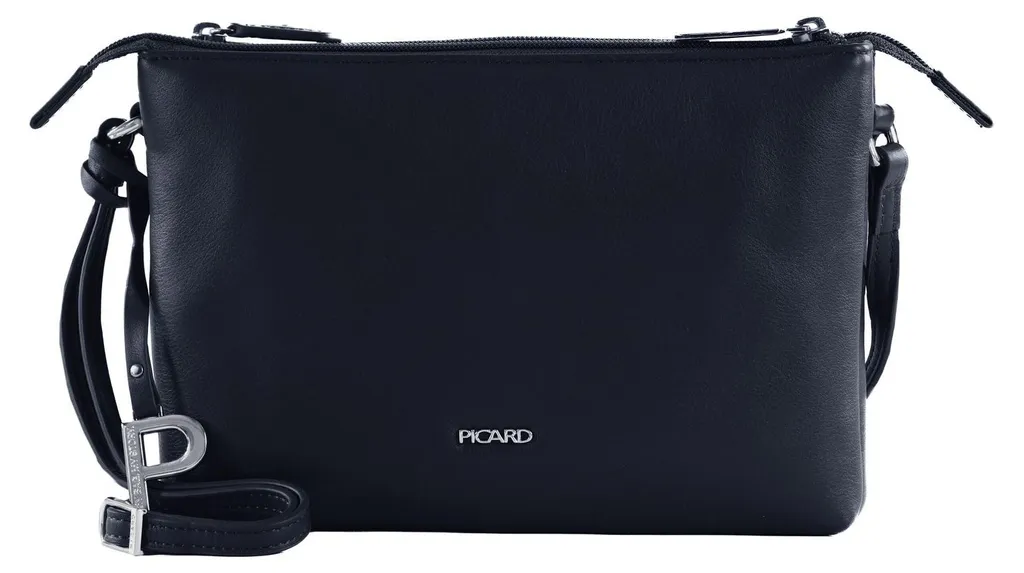 Petit sac à main bleu marine Ocean Picard Really avec bandoulière cuir