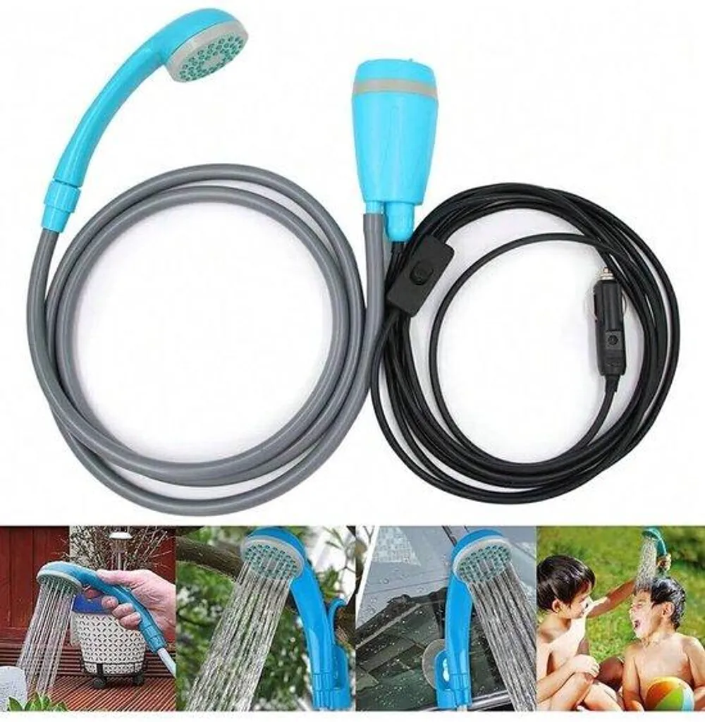 Douche portable haute pression avec pompe électrique et batterie 12V