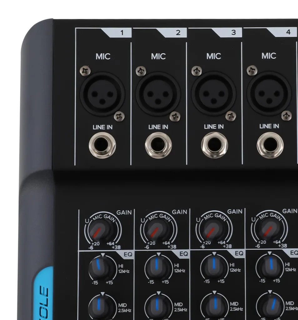 Console de mixage 10 canaux Bluetooth Noir avec effets DSP intégrés