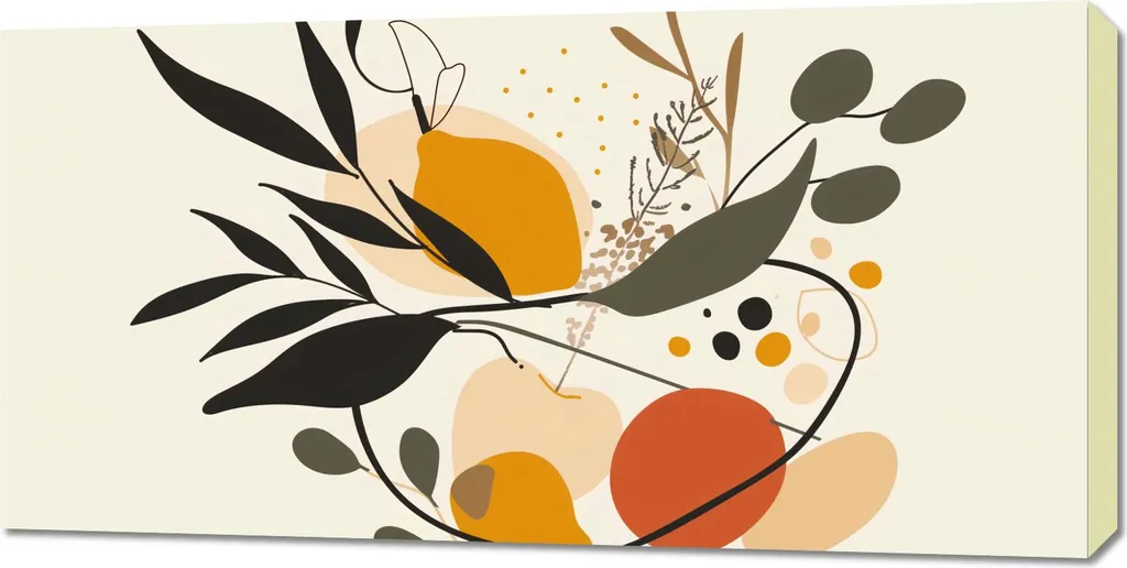 Quadro 100x50cm Vortice botanico