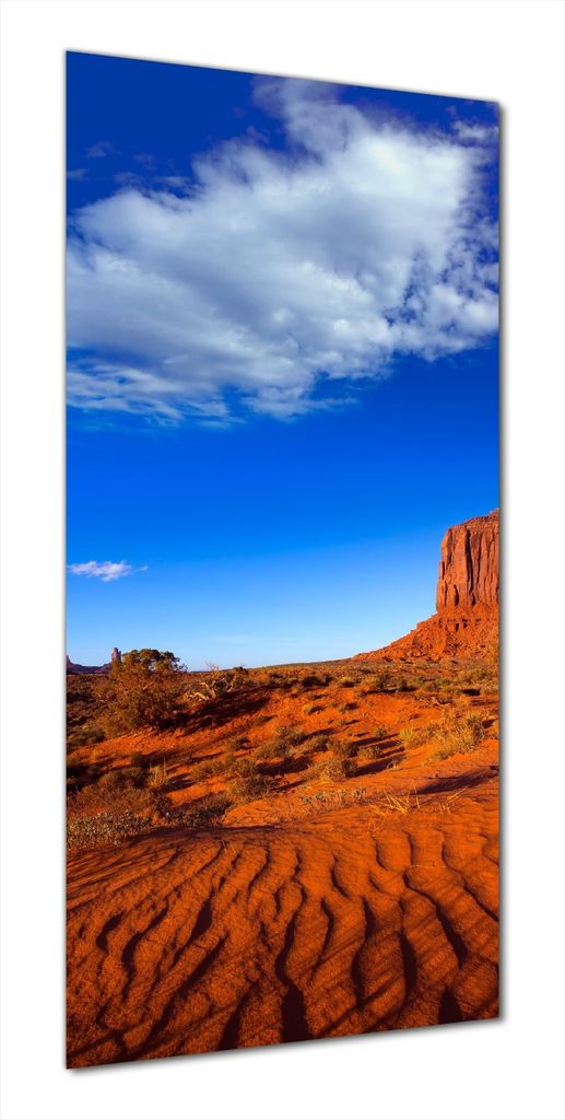 Wallario selbstklebende Duschrückwand 70 x 200 cm mit Motiv Monument Valley am Abend I - Wandverkleidung mit Hochglanzlaminat in Glasoptik