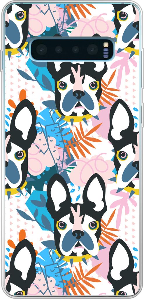 MuchoWow Handyhülle Schutzhülle Hülle für Telefoonhoesje Samsung Galaxy S10 Lite Muster - Hund - Pflanze - Jungen - Mädchen - Kinder - Kind ...