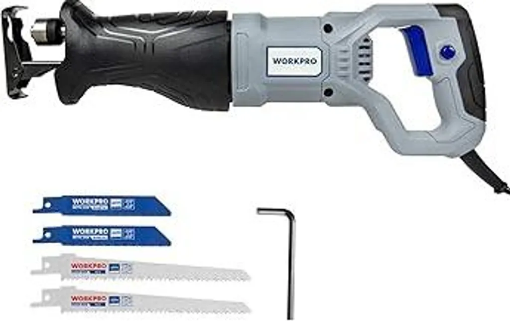 Sega a gattuccio Sega universale Sega alternativa 2800 giri/min 710 W Lunghezza corsa 20 mm con 4 lame per legno e metallo Sostituzione della lama senza attrezzi