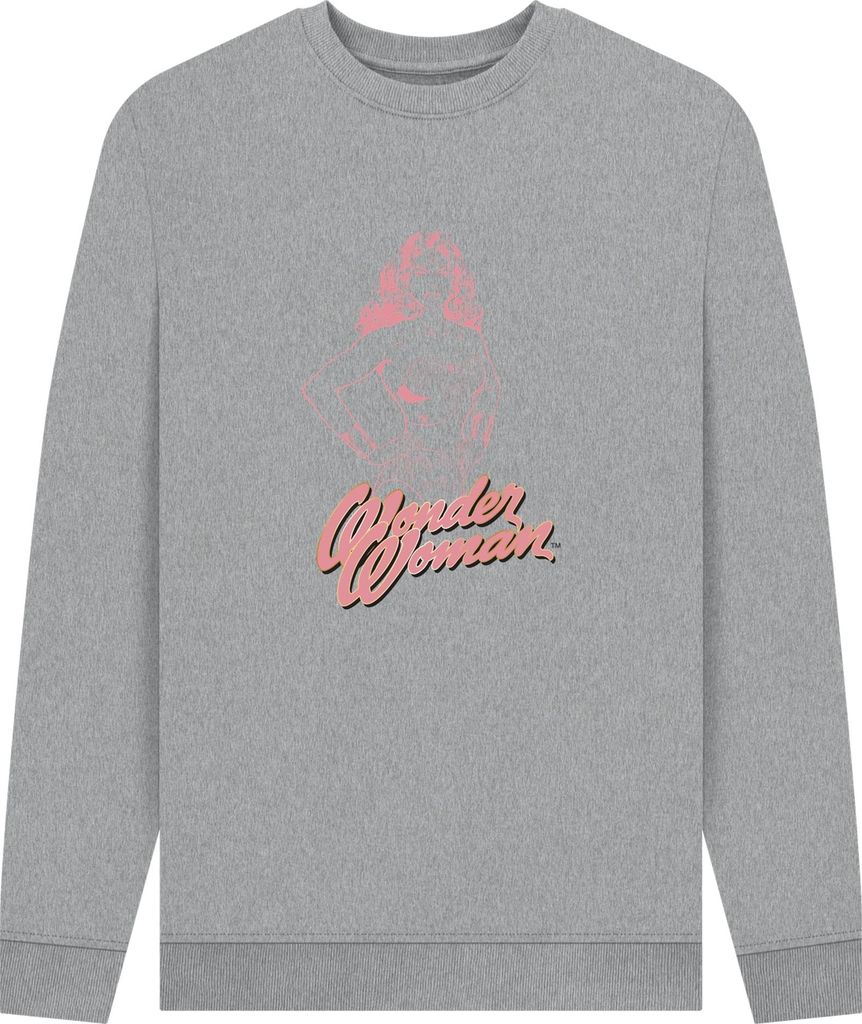 Wonder Woman - Sweatshirt für Herren/Damen Uni PN1253 (M) (Grau meliert)