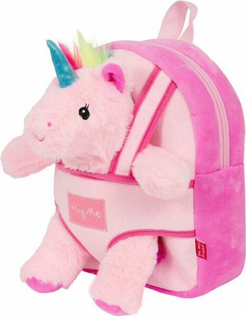 Rucksack + Plü sch-Einhorn 26cm