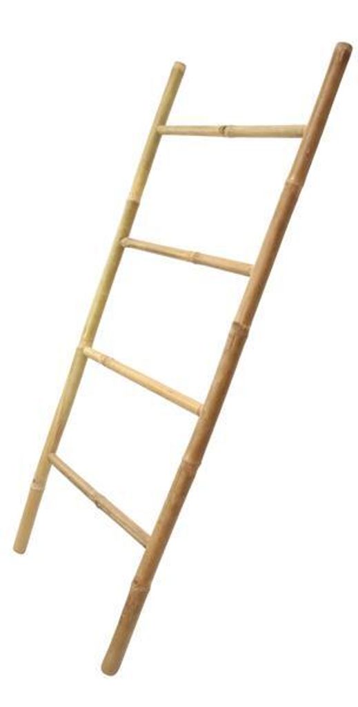 Leiter aus Bambus, 115cm hoch, Handtuchhalter, Produktbild 3