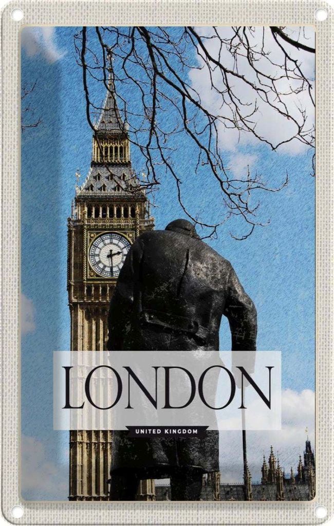 vianmo Blechschild 18x12 cm London UK Big Ben Reiseziel Bildmotiv Reisemotiv Abenteuer Reisen Urlaub