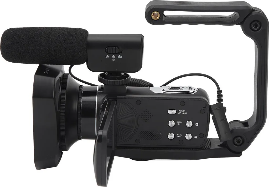 Caméscope 4K anti-secousse avec vision nocturne pour vidéos parfaites