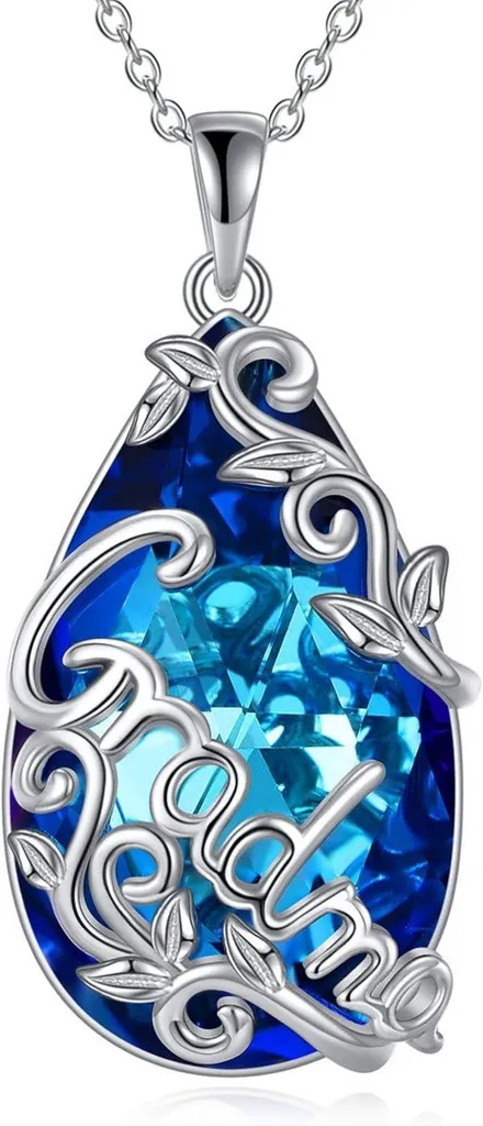 Offerta Collana Argento 925 Goccia Cristallo Regalo Donna Festa Mamma