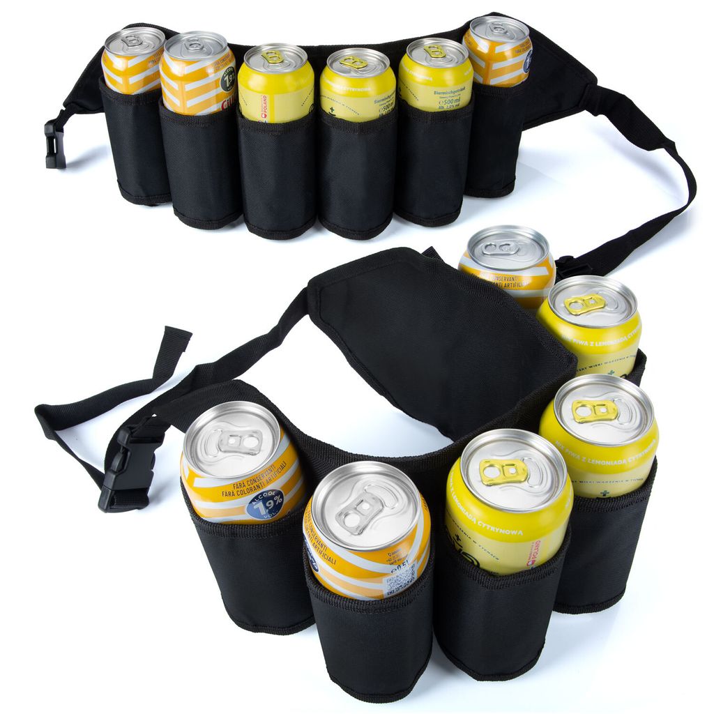 Skvelý opasok na pivo s držiakom na 6 plechoviek – Obrázok produktu 