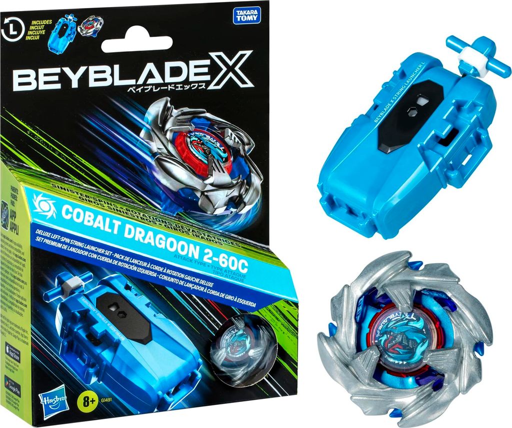 Beyblade X Cobalt Dragoon 2-60C súprava s odpaľovačom, 8 Obrázok produktu 