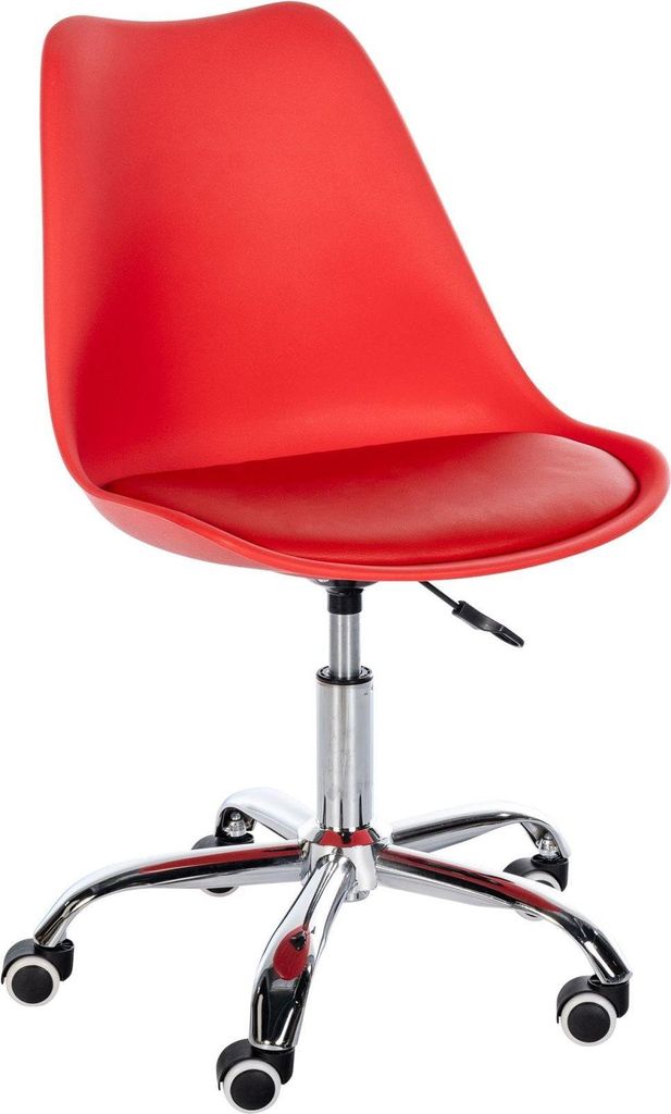 Arbeitshocker – Drehbare Zielscheibe – Höhenverstellbar und ergonomisches Design. Farbe: Rot