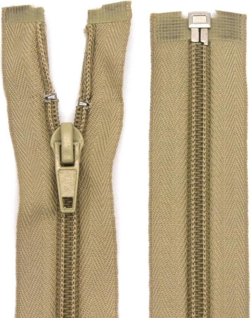 Reißverschluss Nylon 6mm teilbar 50 cm Beige