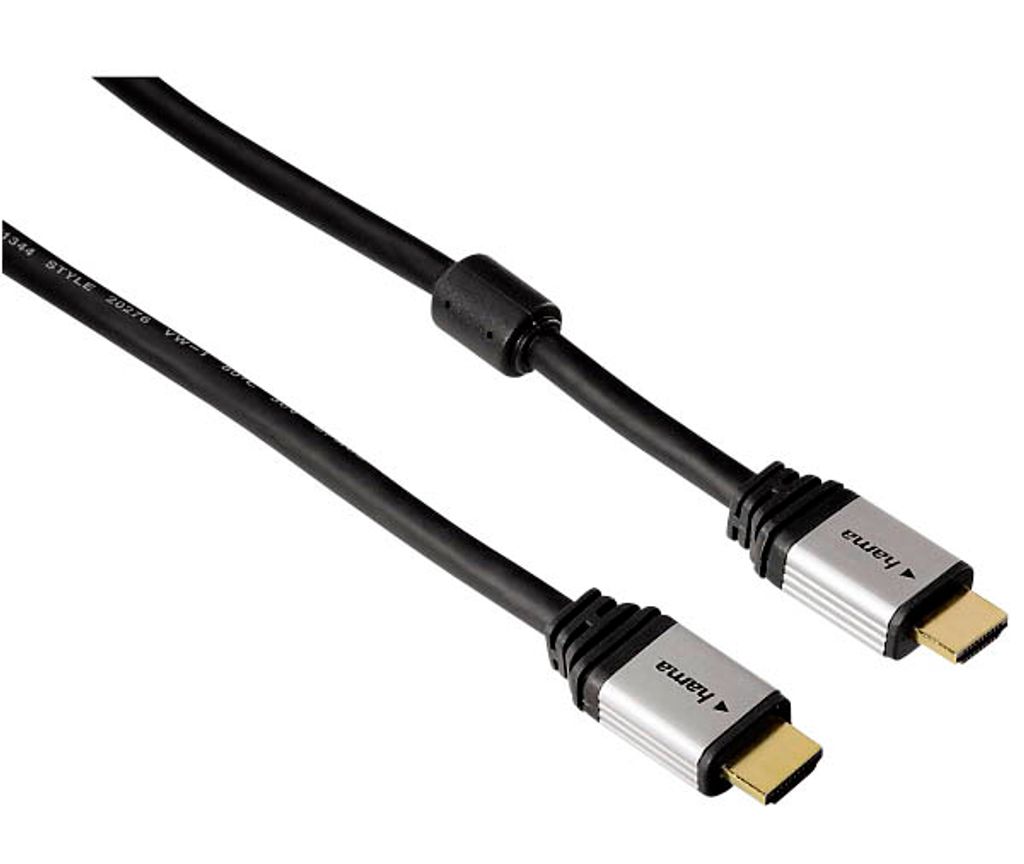 Hama 53760 1,80 m HDMI AV-Kabel - Zweiter Anschluss: 1 x HDMI Digital Audio/Video - Male - Abschirmung - Schwarz