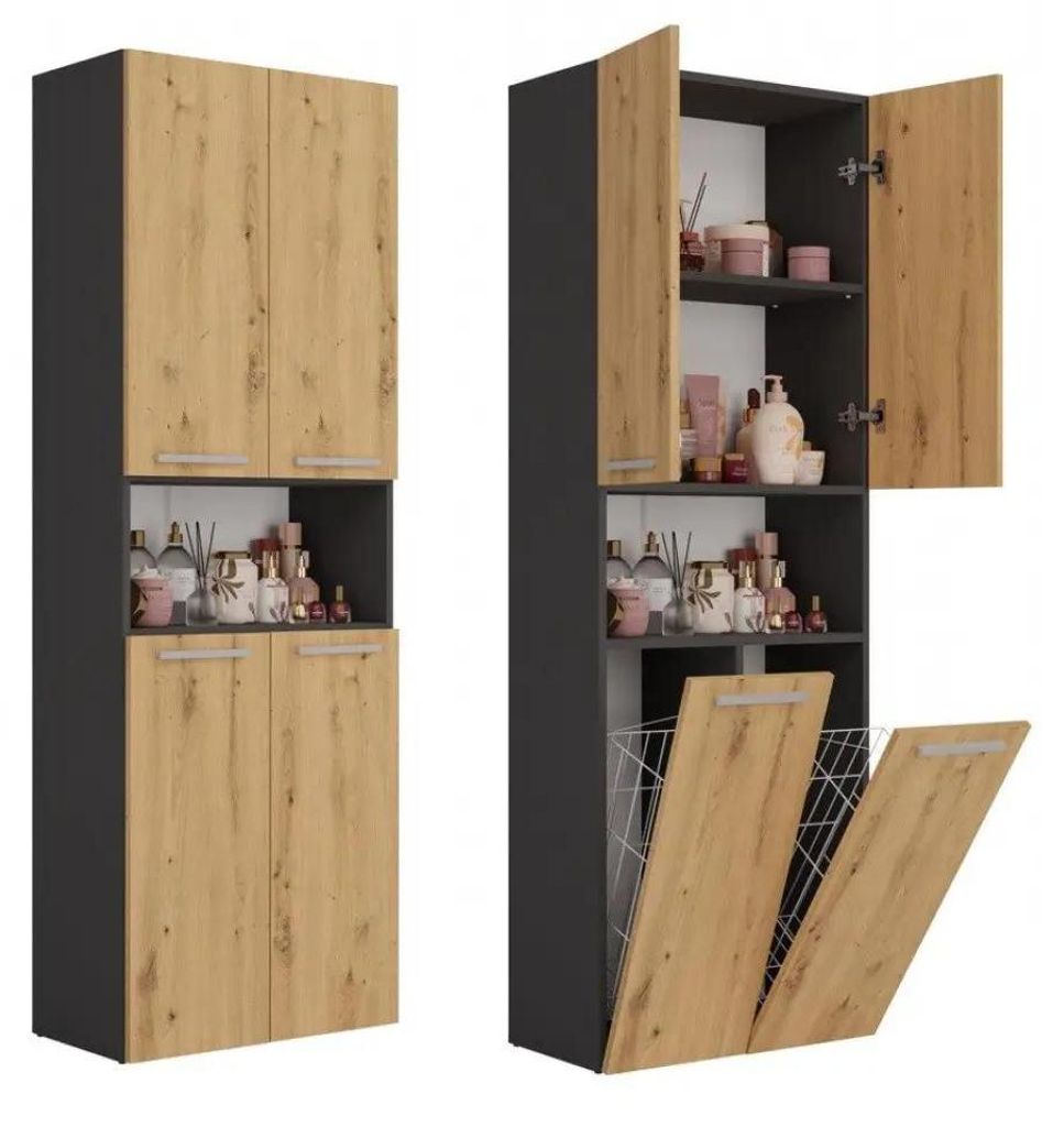 Topeshop NEL 2K DK ANT/ART KP, Grafit, Dub, Voľne stojace, Obrázok produktu 