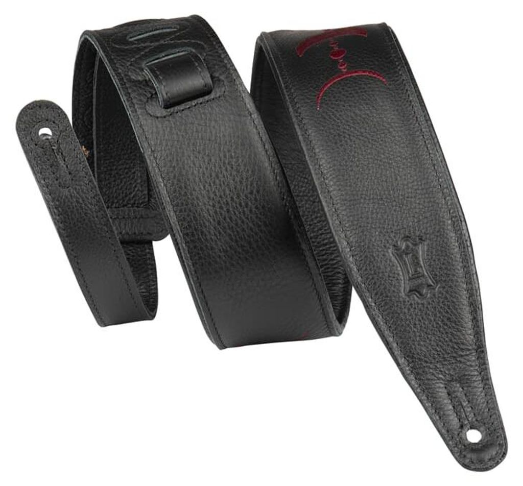 Levys Leathers MG317MP-BLK-BRG 2.5" Leather Guitar Strap