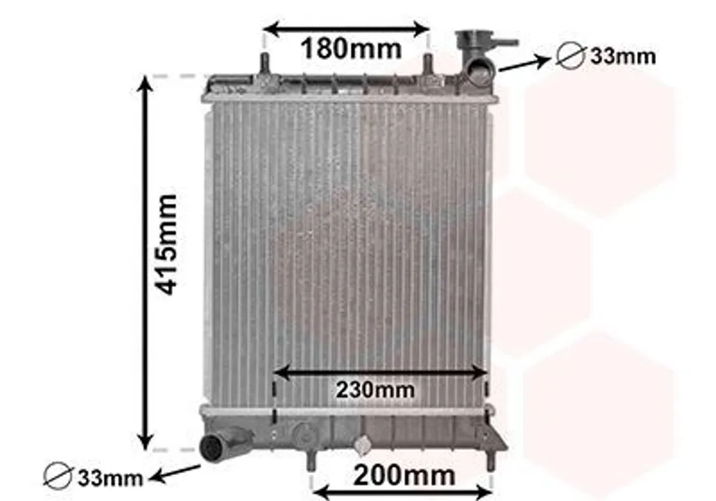 Radiateur de refroidissement moteur pour HYUNDAI ACCENT II LC Berline