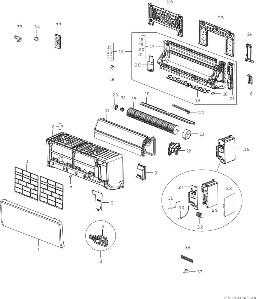 Bosch Climate 3000i CL3000iU W 26 E - Unité intérieure split de 2,6 kW