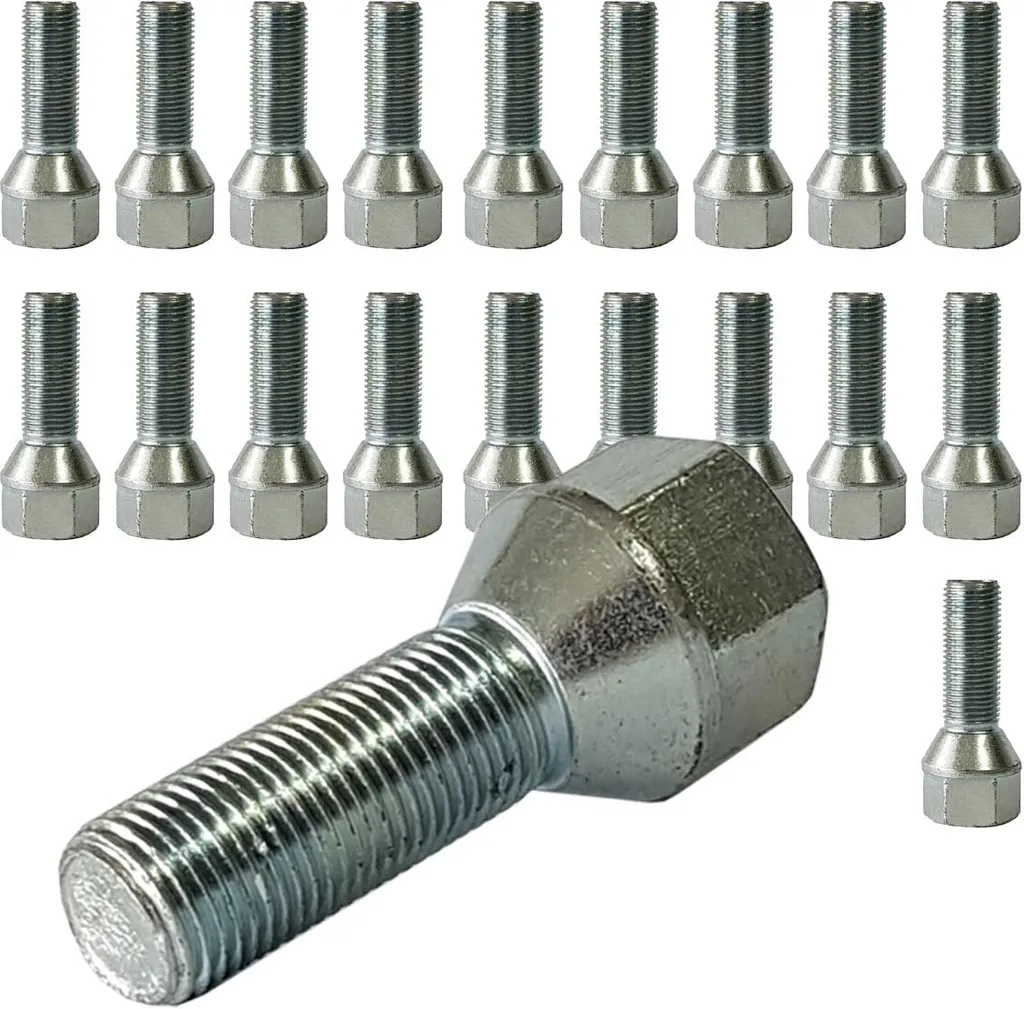 20 Viti per Ruote M16x1,5x40mm Sede Conica 60° - Ricambio Alta Qualità