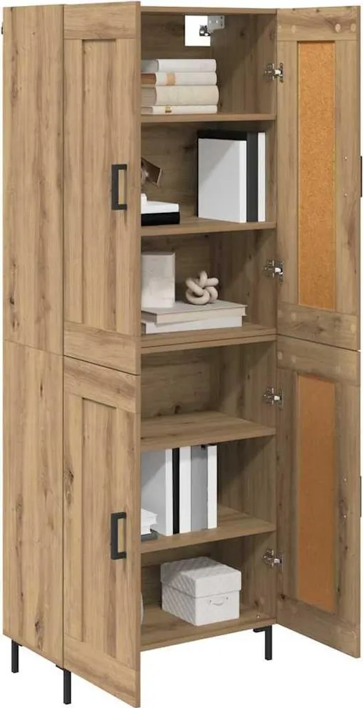 Arreda con vidaXL: Credenza in Quercia Artigianale 2 Pezzi - 3