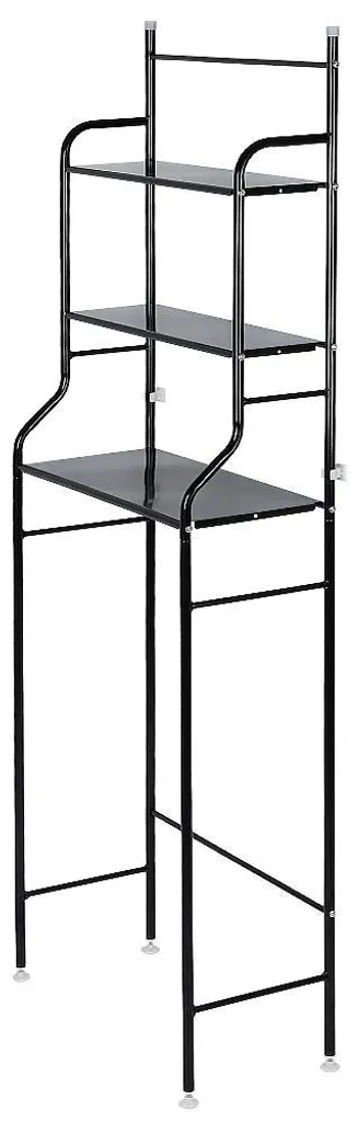 Étagère de salle de bains XL au-dessus des toilettes - 3 niveaux Noire