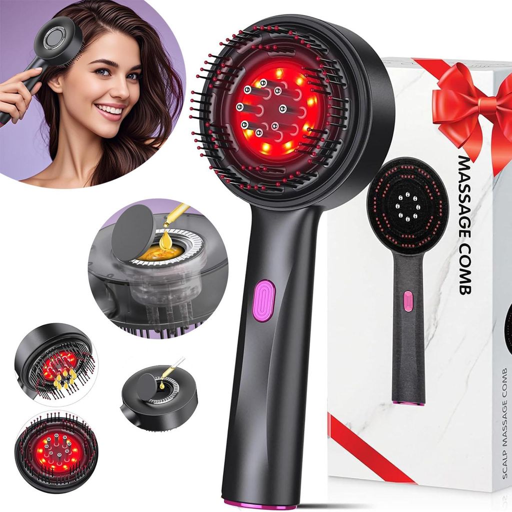 Kopfmassagegerät Elektrisch, 2 in 1 Kopfhaut Massagebürste Produktbild 