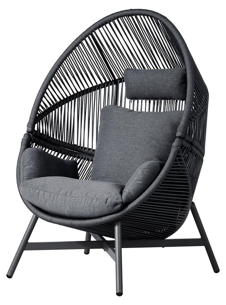 home24 Gartensessel - Eisen / Polyester Produktbild 