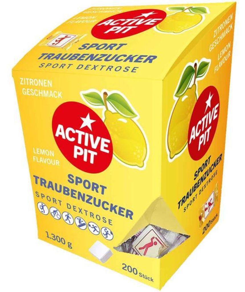 Active Pit Sport Traubenzucker Zitrone 200er Produktbild 
