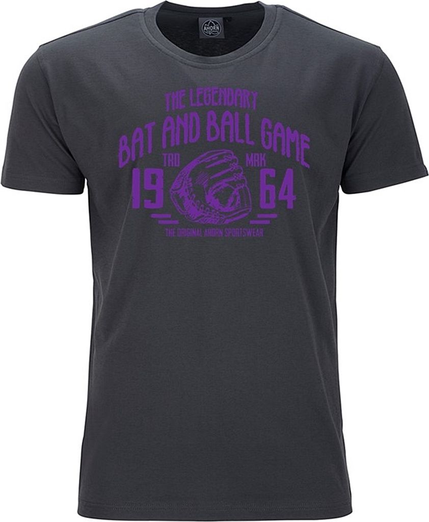 Übergrößen T-Shirt Legandary Ball Game lila AHORN SPORTSWEAR iron grey 7XL