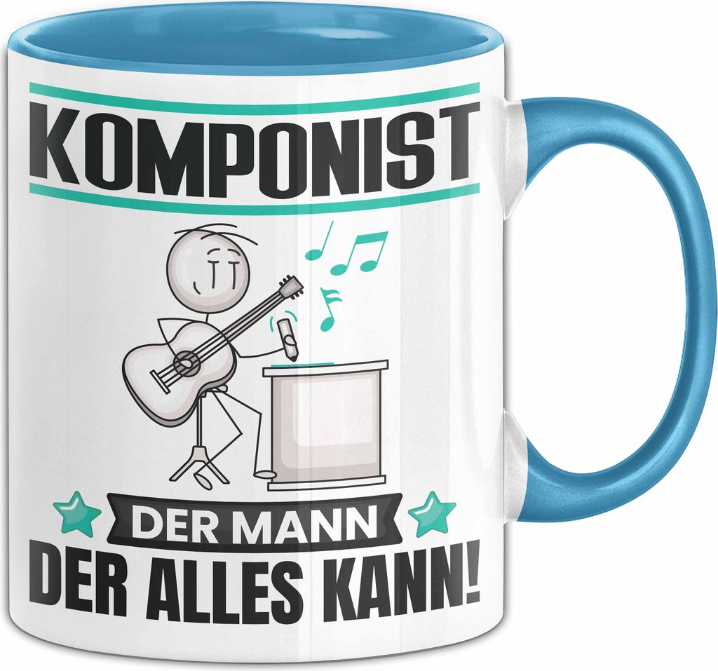 Komponist Tasse Geschenk für Komponist Der Mann Der Alles Kann Geschenkidee zum Geburtstag (Blau)