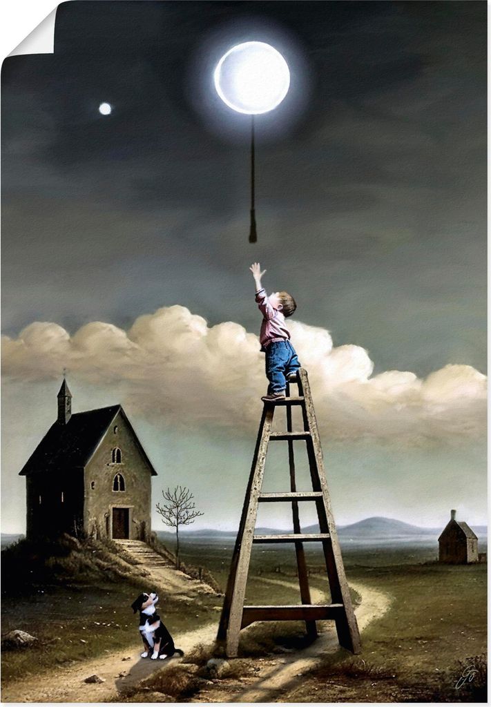 ARTland Poster Der Letzte macht das Licht aus Größe: 50x70 cm
