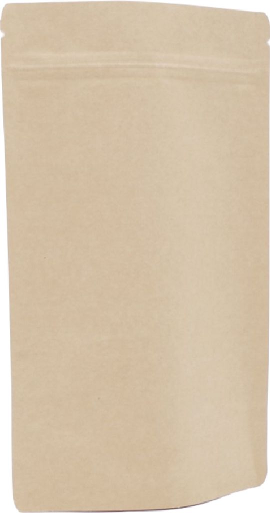 500 Doypack Bodenbeutel Standbodenbeutel aus Kraftpapier braun 180x290+90mm