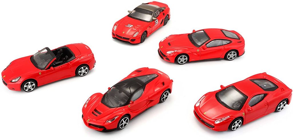 BBurago Ferrari R&P 5er Set Maßstab 1:64 Modellauto Modell Auto Sportwagen 