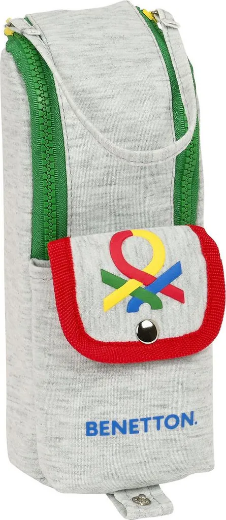 Portamatite Benetton Pop Grey 6x21x6cm | Astuccio Scuola Resistente