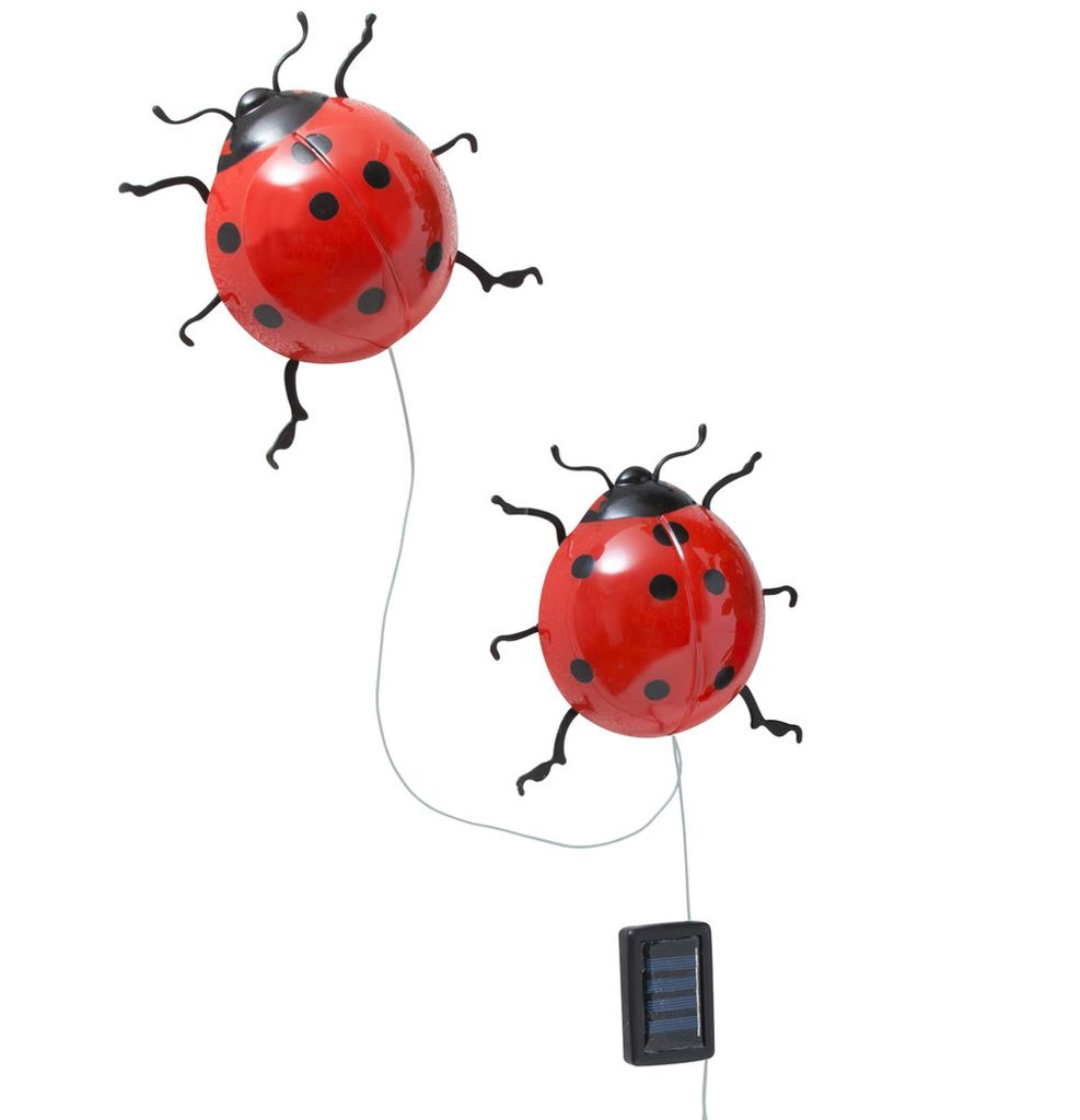 Solar-Marienkäfer mit LED Beleuchtung, 2er Set Produktbild 