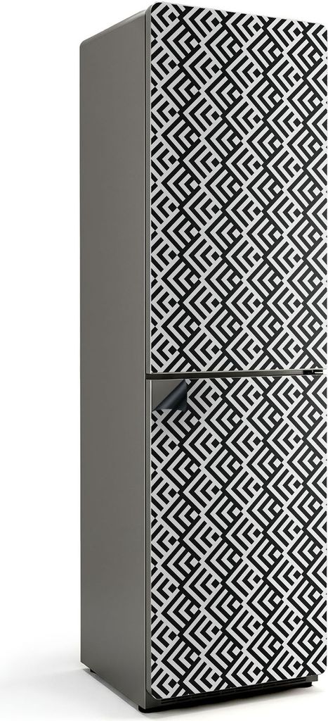 Geometrie im Zickzack – Magnetische Kühlschrank Abdeckung – Dekorfolie magnetisch Küche – Kühlschrank Magnet Deko – selbstklebende Magne...