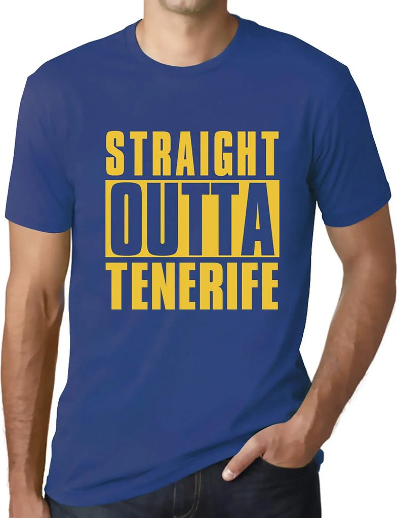 Herren Grafik T-Shirt Direkt aus Teneriffa – Straight Outta Tenerife – Öko-Verantwortlich Vintage Jahrgang Kurzarm Lustige Druck Geburtstag Ge...