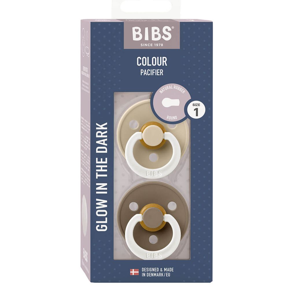 BIBS Colour "Dark Oat & Vanilla NIGHT" 2er Pack Zdjęcie produktu 