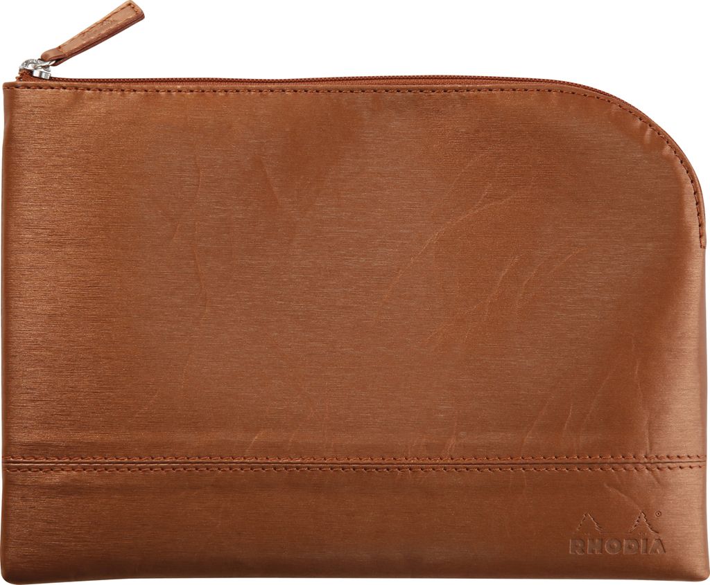 Rhodia Rhodiarama Etui aus Kunstleder Reißverschluss, 16x22 cm Kupfer 116618C