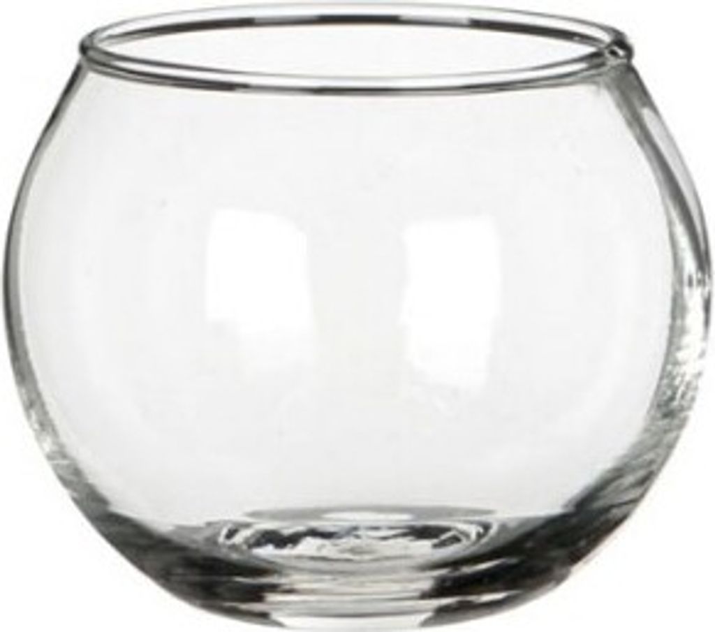 Windlicht Glas klar Kugel H5,3cm Ø6,7cm Teelichtglas Teelichthalter Kerzenhalter