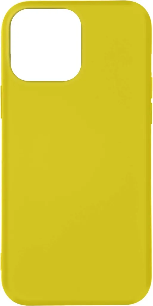Cover Silicone iPhone 14 Pro Max Giallo - Protezione Semi-Rigida