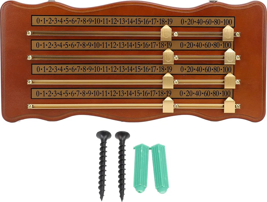 Accessoire Billard Scateboard Club : Compteur de points 4 rails Brun