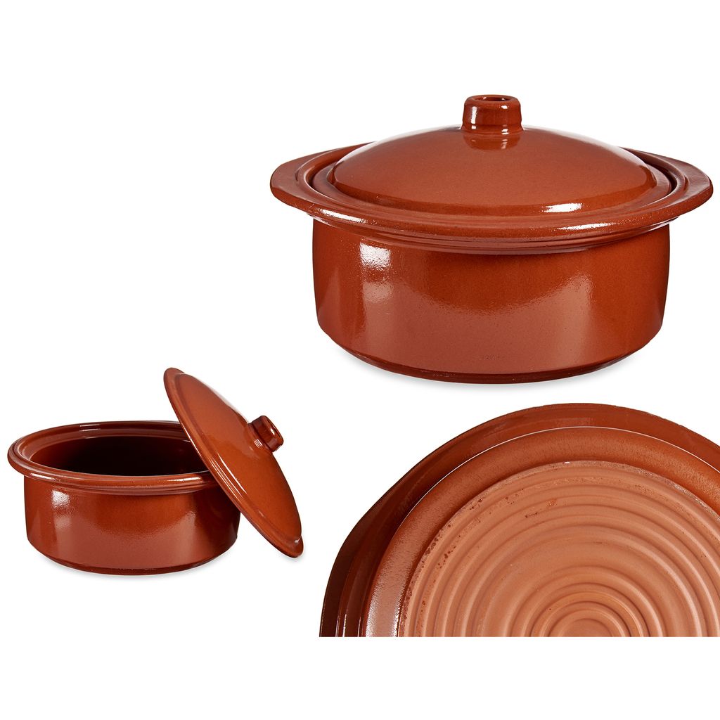 Tontopf Cocotte mit Deckel - ofenfest und hitzebeständig Produktbild 