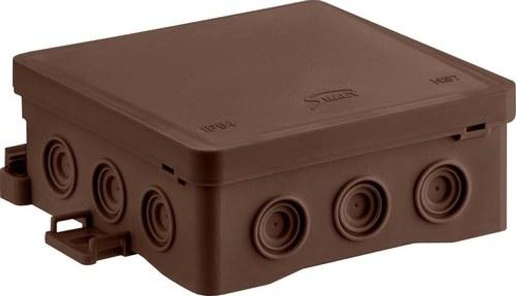 NS7 FASTBOxHOOK Wandmontagedose, 100x100x40mm, braun, SIMET