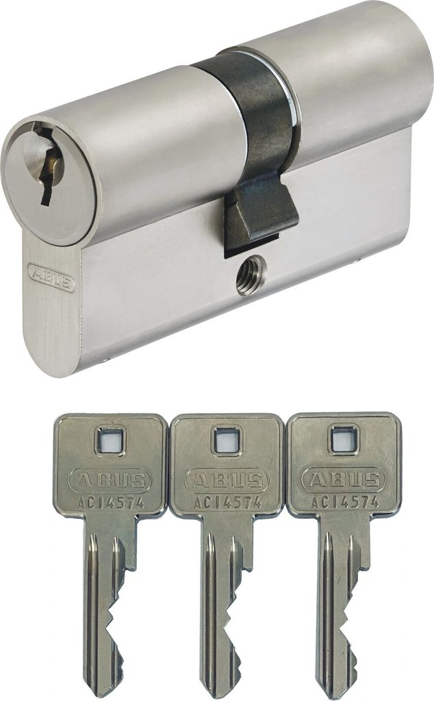 ABUS A93 Doppelzylinder 40/50mm mit 3 Schlüssel, mit Not-u. Gefahrenfunktion und Bohrschutz, Profil C73 C83